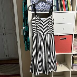 Vixen by Micheline Pitt Black and White Striped Dress